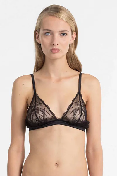 Černá krajková podprsenka Calvin Klein bez kostice