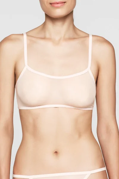 Světle růžová podprsenka Calvin Klein s nastavitelnými ramínky