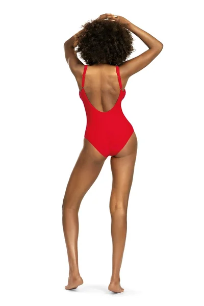 Sportovní červené dámské plavky Self S36W