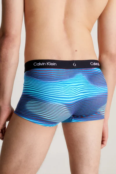 Pánské modré boxerky s logem Calvin Klein z mikrovlákna