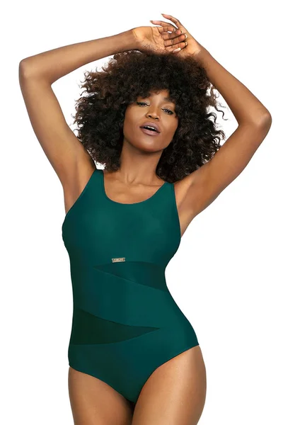 Zelené sportovní jednodílné plavky Self 7 Fashion