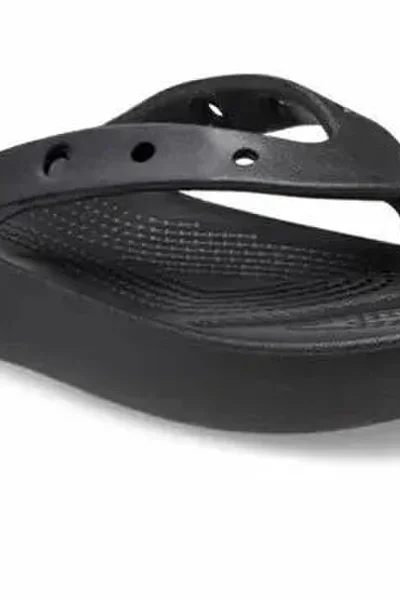 Dámské černé žabky Crocs Classic Platform Flip