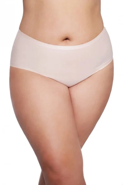 Dámské elastické kalhotky Plus Beige - Julimex