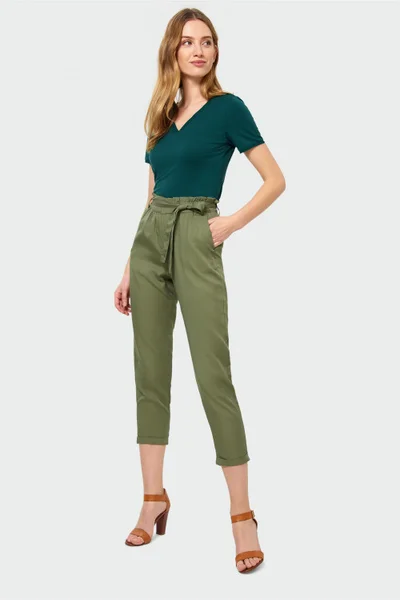 Dámské kalhoty Olive v zelené barvě - Greenpoint