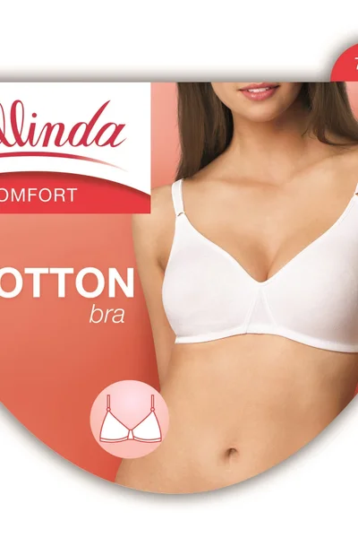 Dámská podprsenka COTTON BRA v černé barvě - Bellinda