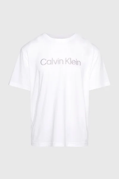 Calvin Klein Pánské bílé tričko na spaní s krátkým rukávem