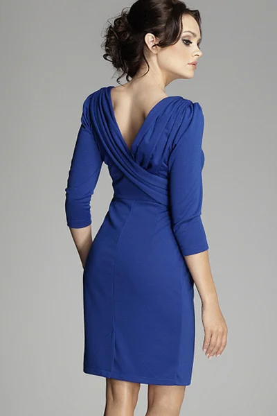 Elegantní modré šaty Figl