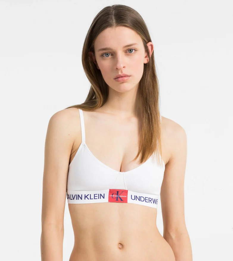 Dámská bílá sportovní podprsenka  Calvin Klein