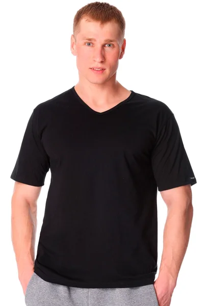Pánské tričko Authentic v černé barvě - Cornette