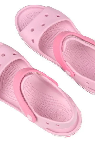 Růžové Dívčí Crocs Sandály na Suchý Zip