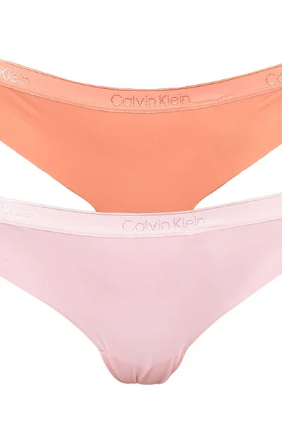 Dámská tanga 2pcs oranžovorůžová - Calvin Klein oranžová a růžová