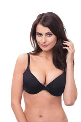 Dámská hladká podprsenka  T-SHIRT PLAIN BRA v černé barvě - Wonderbra