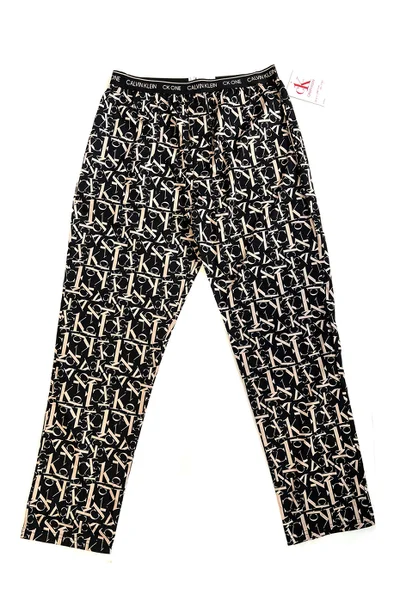 Pánské kalhoty na spaní 1BF černo-béžové - Calvin Klein