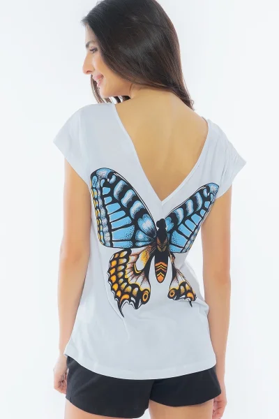 Dámské pyžamo šortky Velký motýl Vienetta