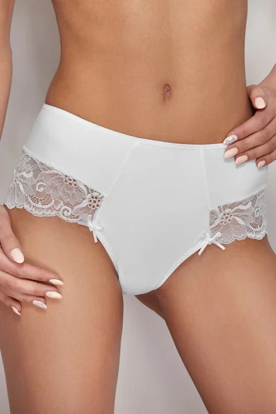Jemné bílé dámské kalhotky Ewana - Elegantní síťkové vzory
