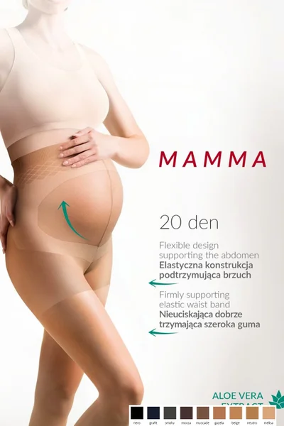 Komfortní těhotenské punčochové kalhoty Gabriella 108 Mamma