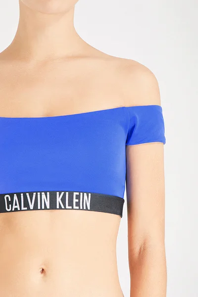 Dámské modré plavky Calvin Klein