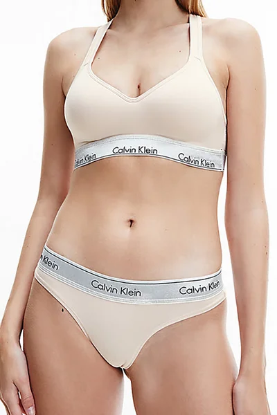 Dámská tanga Modern Cotton Metallic Calvin Klein