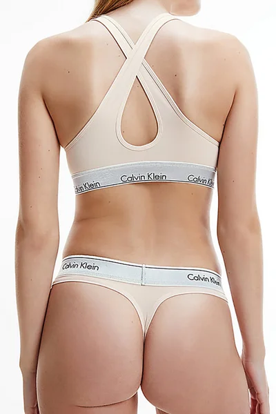 Dámská tanga Modern Cotton Metallic Calvin Klein