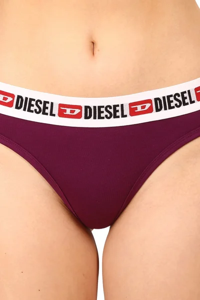 Dámská tanga Diesel - 3 ks - fialové - hrubá guma