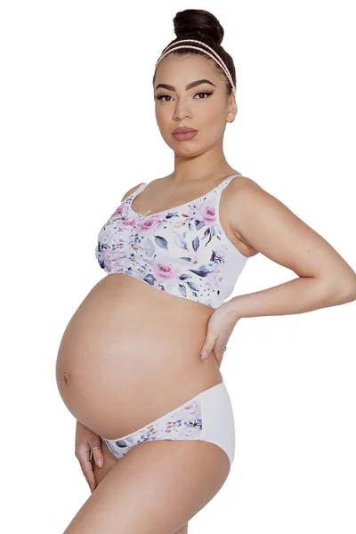 Kojící top s květinovým vzorem pro pohodlné kojení a těhotenství