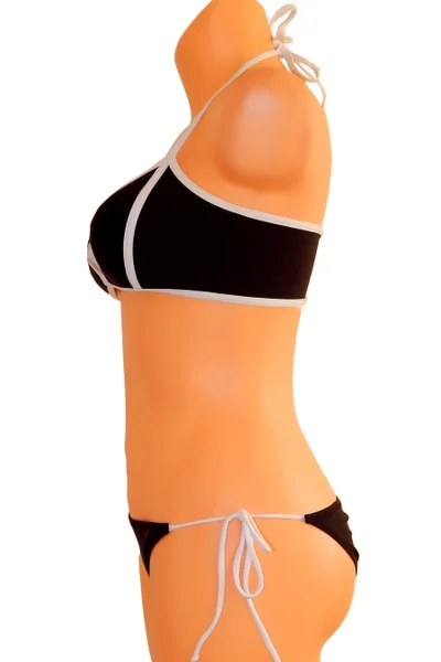 Sexy černobílé polstrované bikiny s vyjímatelnými košíčky OEM