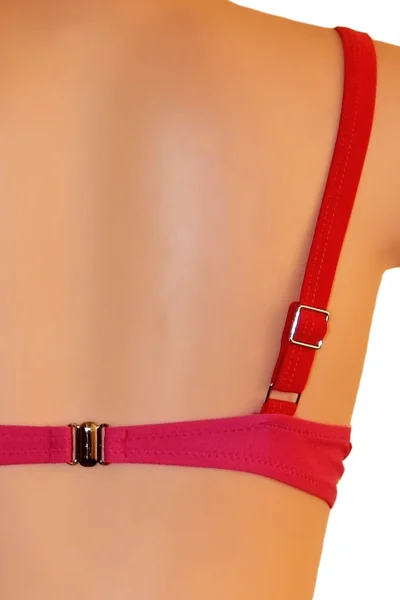 Růžovo-červené dámské dvoudílné bikiny s kosticemi OEM