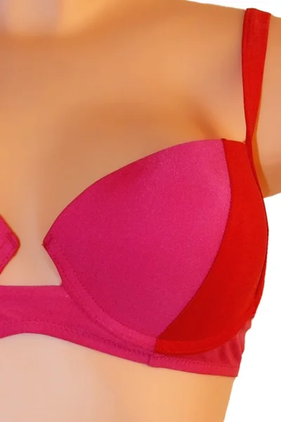 Růžovo-červené dámské dvoudílné bikiny s kosticemi OEM