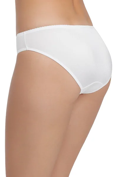 Bílé klasické kalhotky Vena s jemnou krajkou