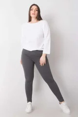 Dámské plus size tmavě šedé legíny - Feel Good od FPrice