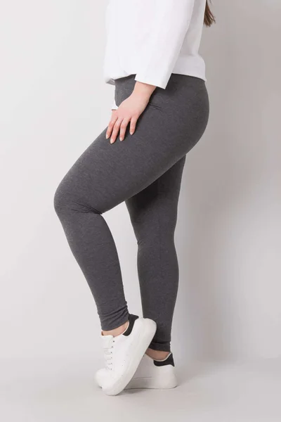 Dámské plus size tmavě šedé legíny - Feel Good od FPrice