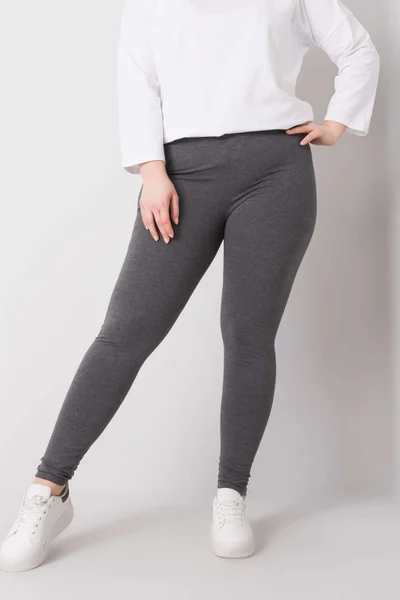 Dámské plus size tmavě šedé legíny - Feel Good od FPrice