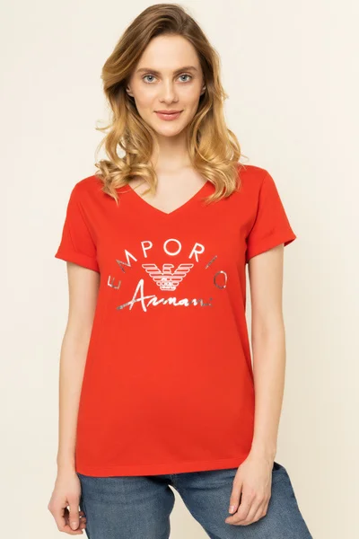 Dámské červené tričko  Emporio Armani