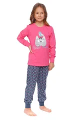 Dívčí pyžamo  forever v růžové barvě Dn-nightwear