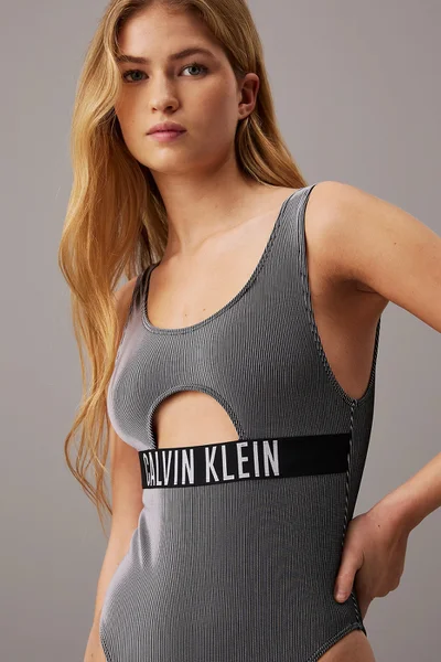 Dámské černé jednodílné plavky Calvin Klein INTENSE POWER