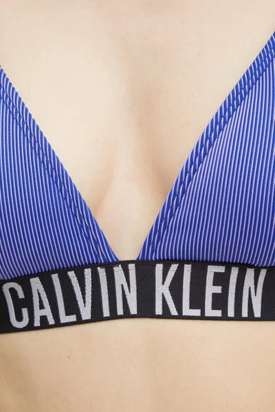 Calvin Klein dámská modrá plavková podprsenka s pásky