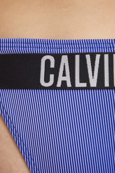 Dámské modré plavkové kalhotky s zavazováním - Calvin Klein