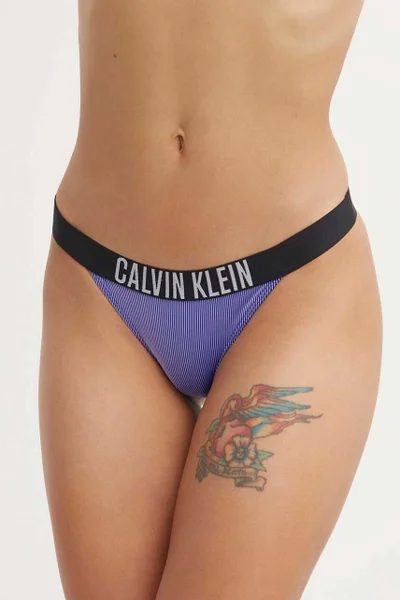 Dámské modré brazilské plavky - Calvin Klein