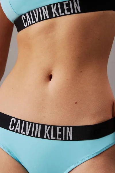 Calvin Klein dámské střední modré plavkové kalhotky