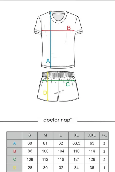 Dámské černé pyžamo s károvanými kraťasy - Doctornap