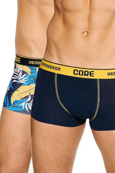 Pánské 2pack boxerky Neon Core modro-žluté modrá Henderson