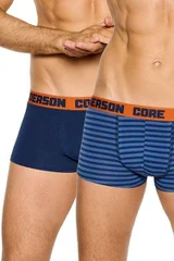 Pánské 2pack boxerky Naff Core v modré barvě a s proužky Henderson