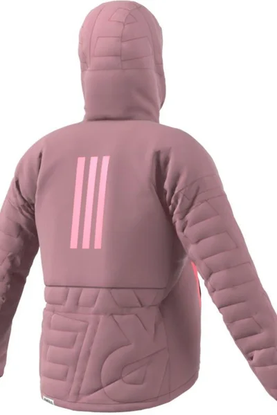 Dámská růžová bunda Primaloft W s kapucí - ADIDAS