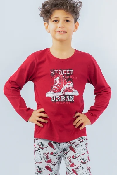 Vienetta Kids Dětské Pyžamo s Teniskami - Street Urban