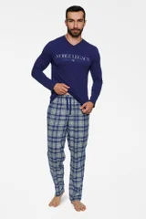 Pánské pyžamo  v modré barvě Henderson