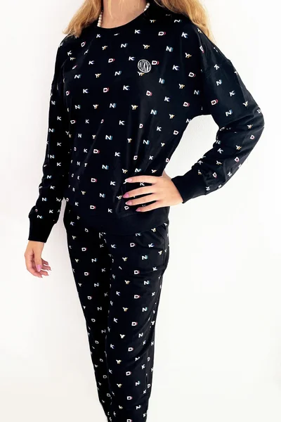 Dámské pyžamo  v černé barvě - DKNY