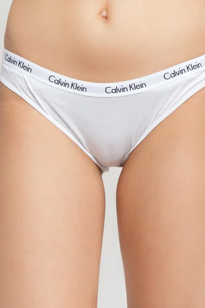 Dámská kalhotky 3pcs černobílomodrá - Calvin Klein černá