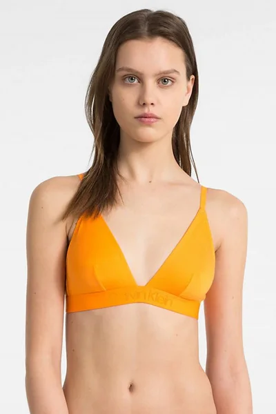 Dámská podprsenka bez kostice oranžová - Calvin Klein