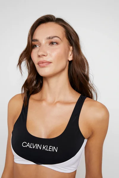 Calvin Klein černobílý horní díl plavek