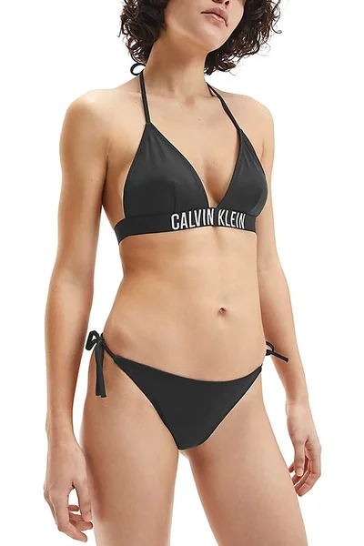Dámské spodní díl plavek - BEH černobílá - Calvin Klein černá